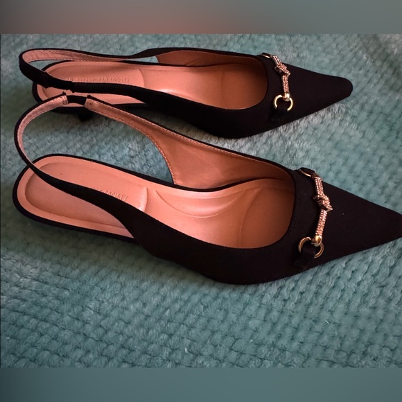 Streetwear Society Black Slingback Heels - Picture 2 of 9